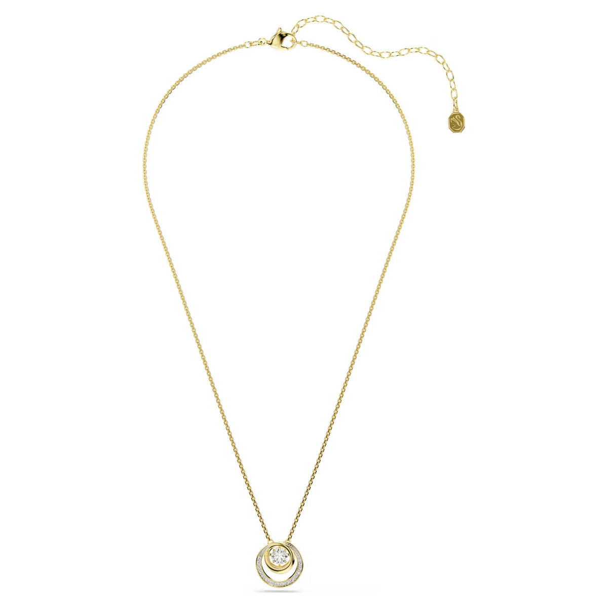 Swarovski Halskette Damen Hyperbola Weiß Goldfarben 5738248