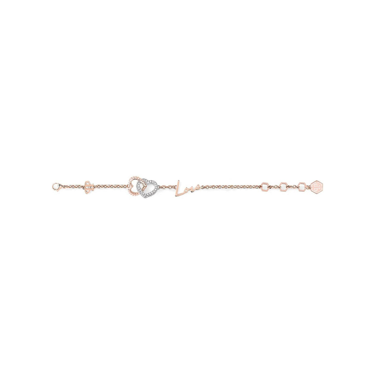 Philipp Plein Rocked Hearts Armband Damen roségold PJZEA12BU