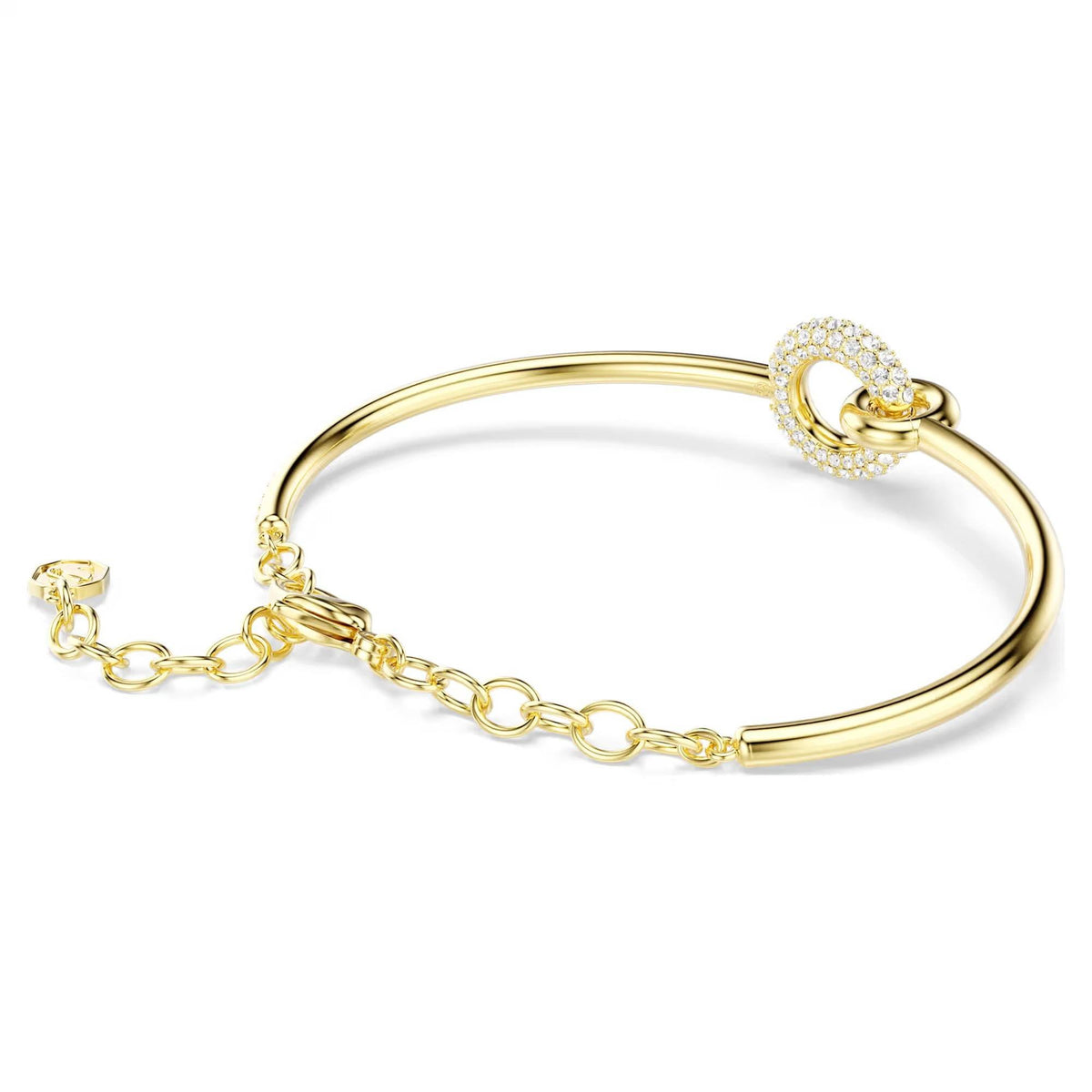 Swarovski Armreif Unisex Dextera Rundschliff Weiß Goldfarben 5743569