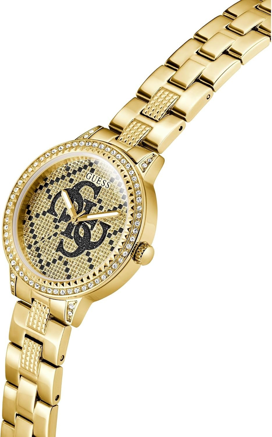Guess Analoguhr Damen G Lace Goldfarben GW0944L2