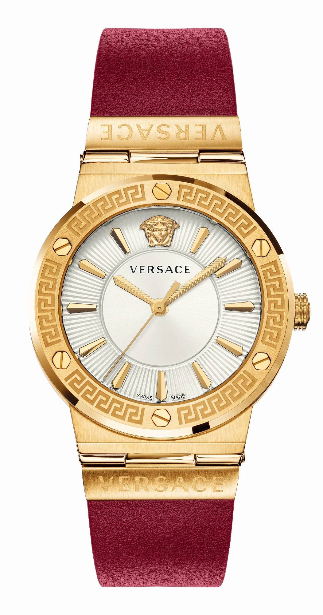 Versace Damen Armbanduhr Greca Logo VEVH00420 Rot