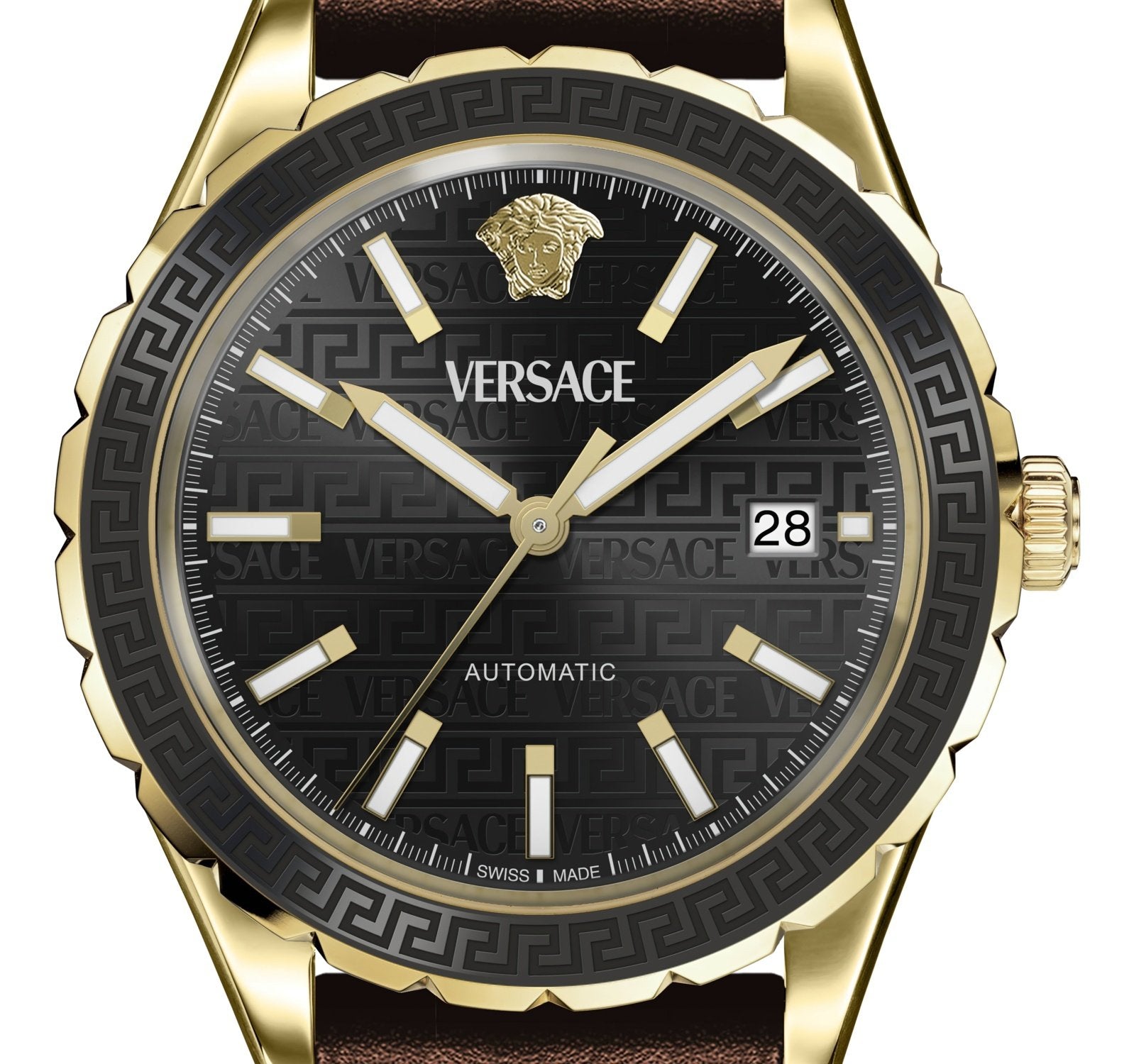 Versace Herren-Armbanduhr Hellenyium Automatic braun schwarz VEQCA0224