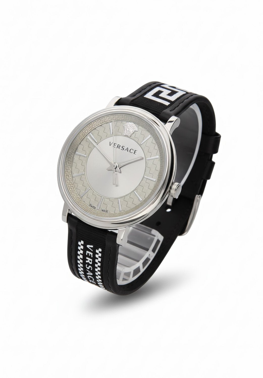 Versace Armbanduhr Herren V‑CIRCLE VE5A01021 Silber/Schwarz VE5A01021