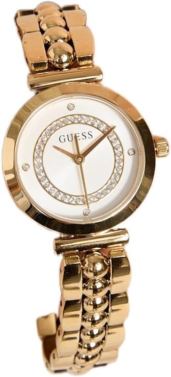 Guess Armbanduhr Damen Gold-Tone Beaded Analog Watch (Leena) Gold GW0994L2