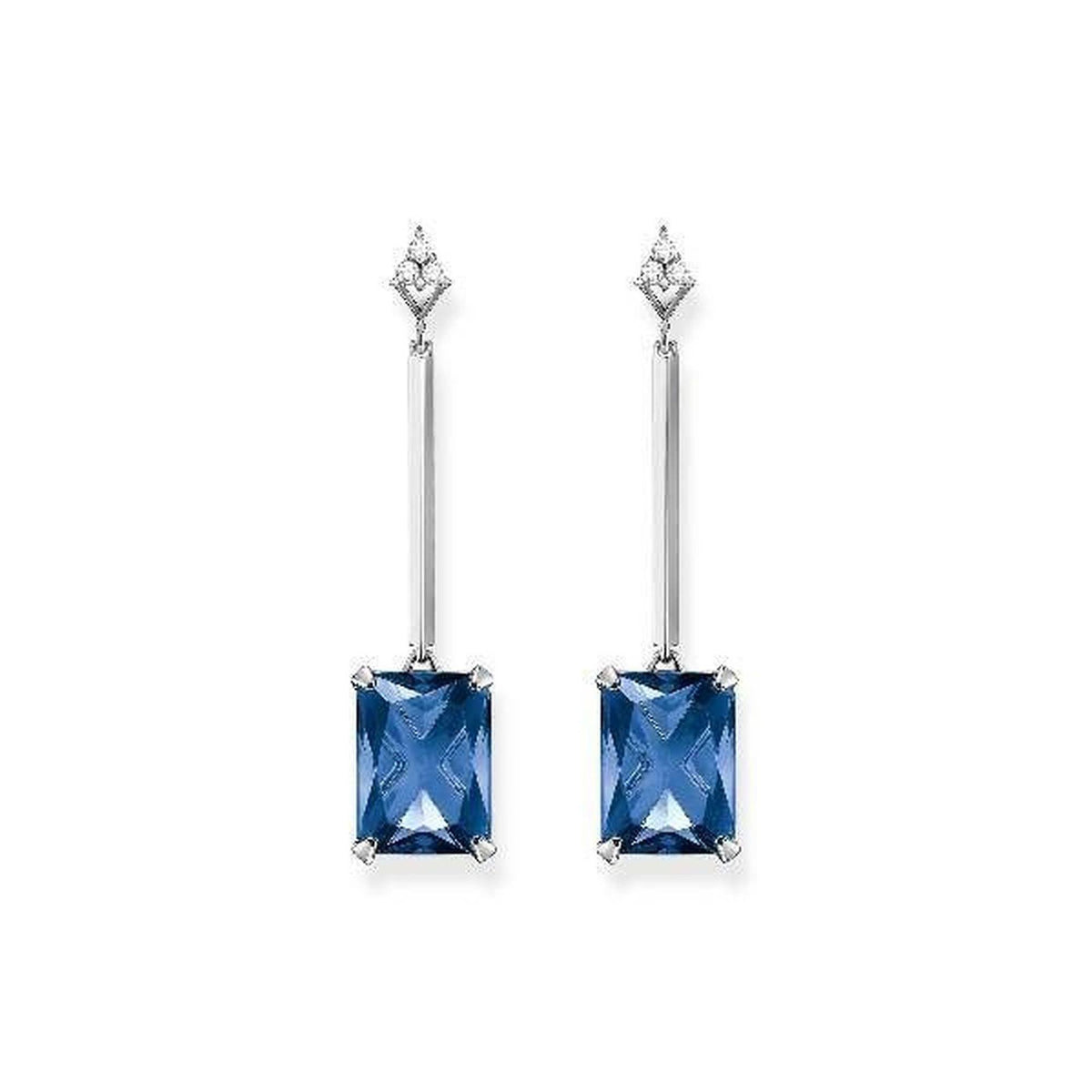 Thomas Sabo Ohrringe Damen Blue Stone Silber H2176-166-1