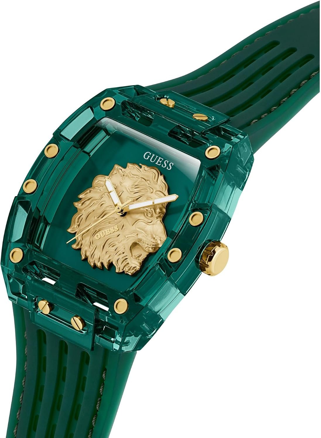 Guess Analoguhr Herren Phoenix Grün Transparent GW0959G2