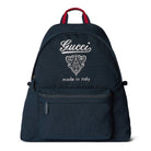 Gucci Rucksack Herren Bedruckter Canvas Rucksack Größe Medium Marineblau 821643 FAD79 4045
