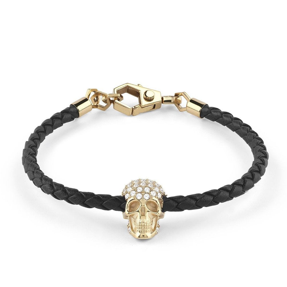 Philipp Plein Herren Armband PLEIN ENIGMA Schwarz Gold PJOEA14BU