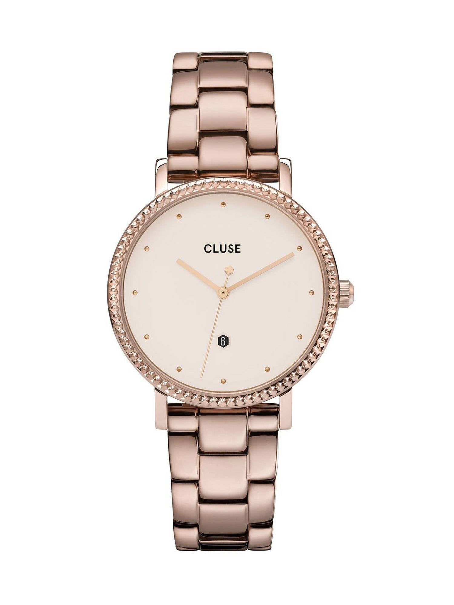Cluse Damen Armbanduhr  Le Couronnement  35 mm Diamanten auf dem Gehäuse Armband Edelstahl CW0101209009