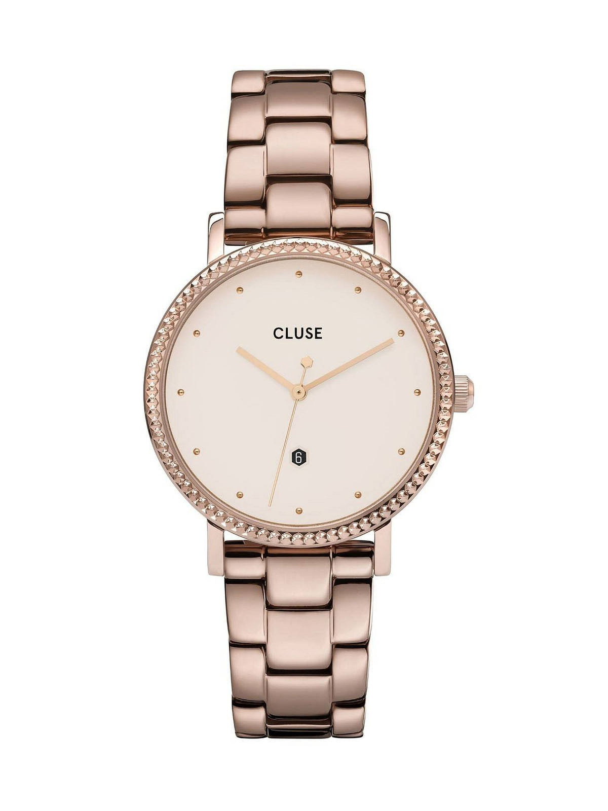 Cluse Damen Armbanduhr  Le Couronnement  35 mm Diamanten auf dem Gehäuse Armband Edelstahl CW0101209009
