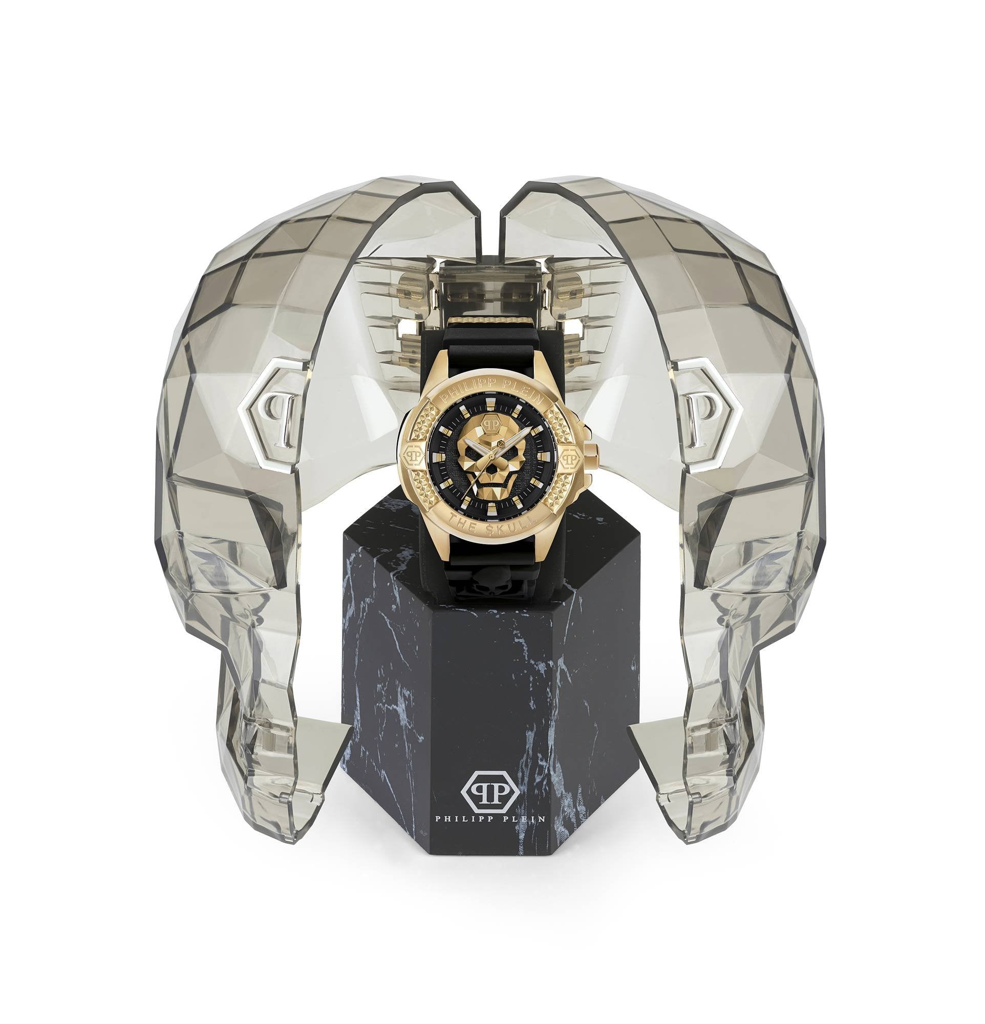 Philipp Plein Herrenuhr The $kull Titan Gold PWAAA0221