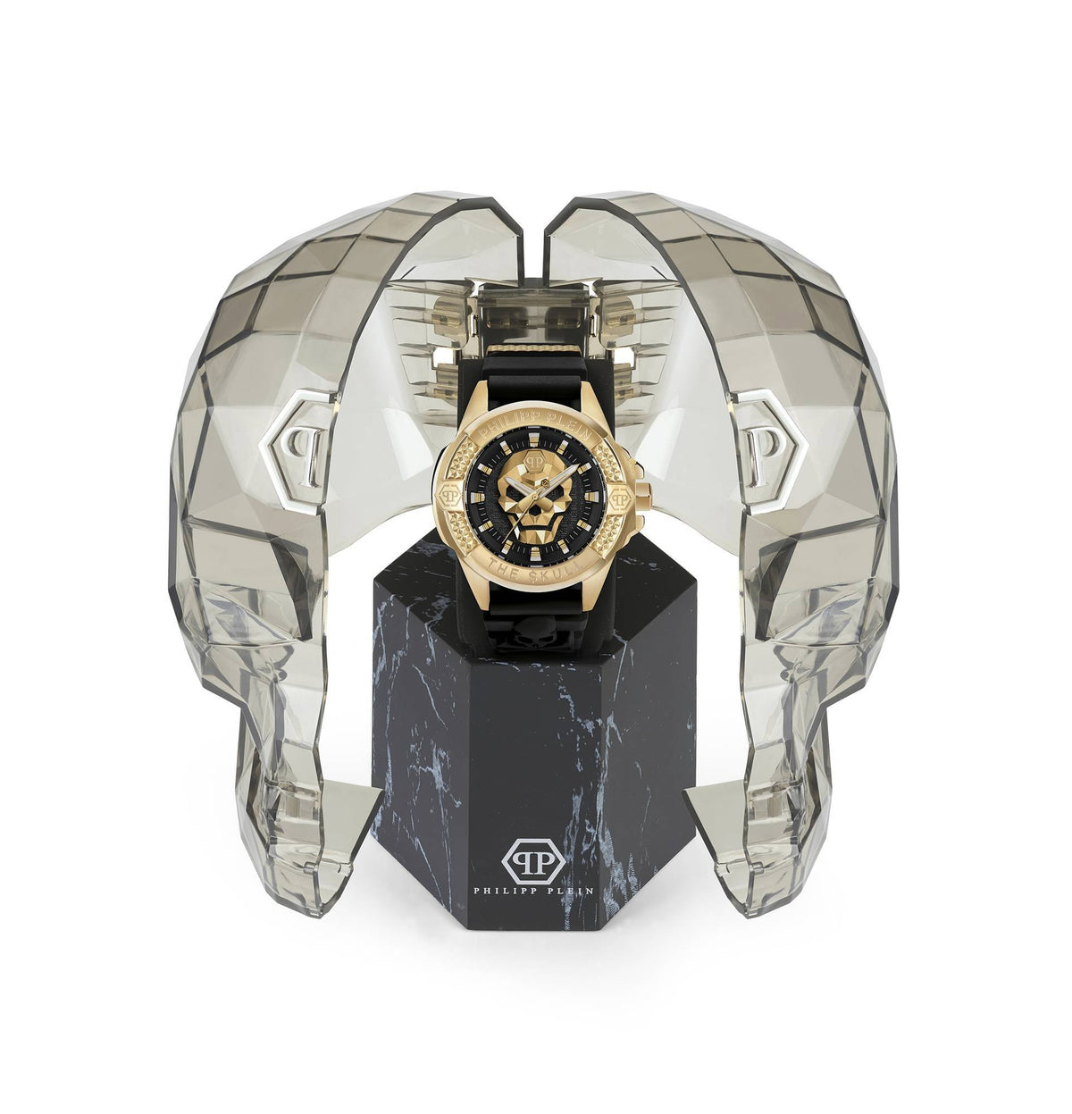 Philipp Plein Herrenuhr The $kull Titan Gold PWAAA0221