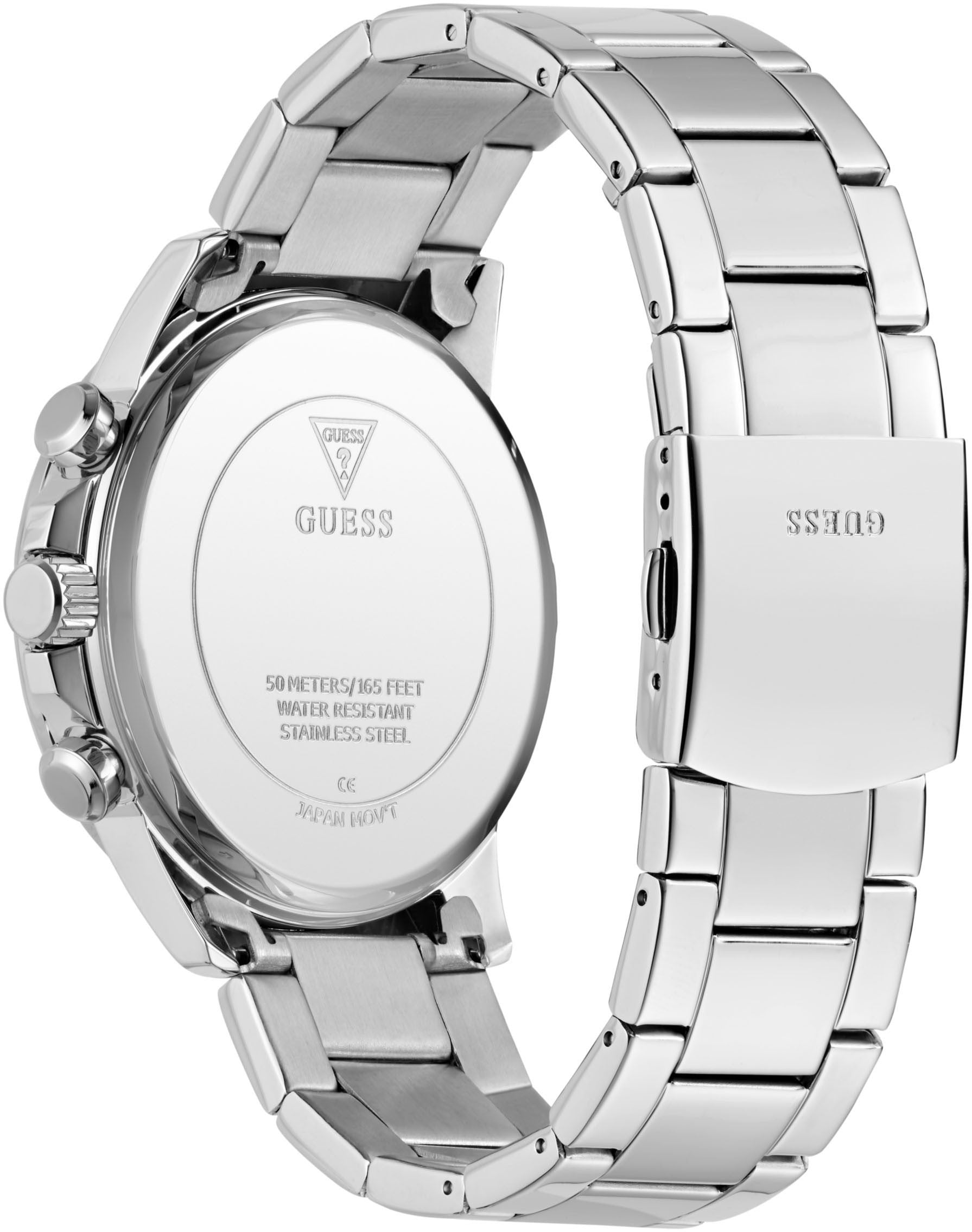 Guess Herren Armbanduhr Silberfarben GD WALKER GW0900G4