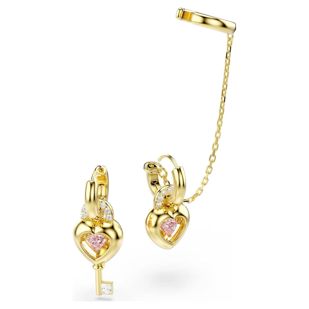 Swarovski Ohrringe Damen Idyllia Herz Schlüssel Rosa 5737294