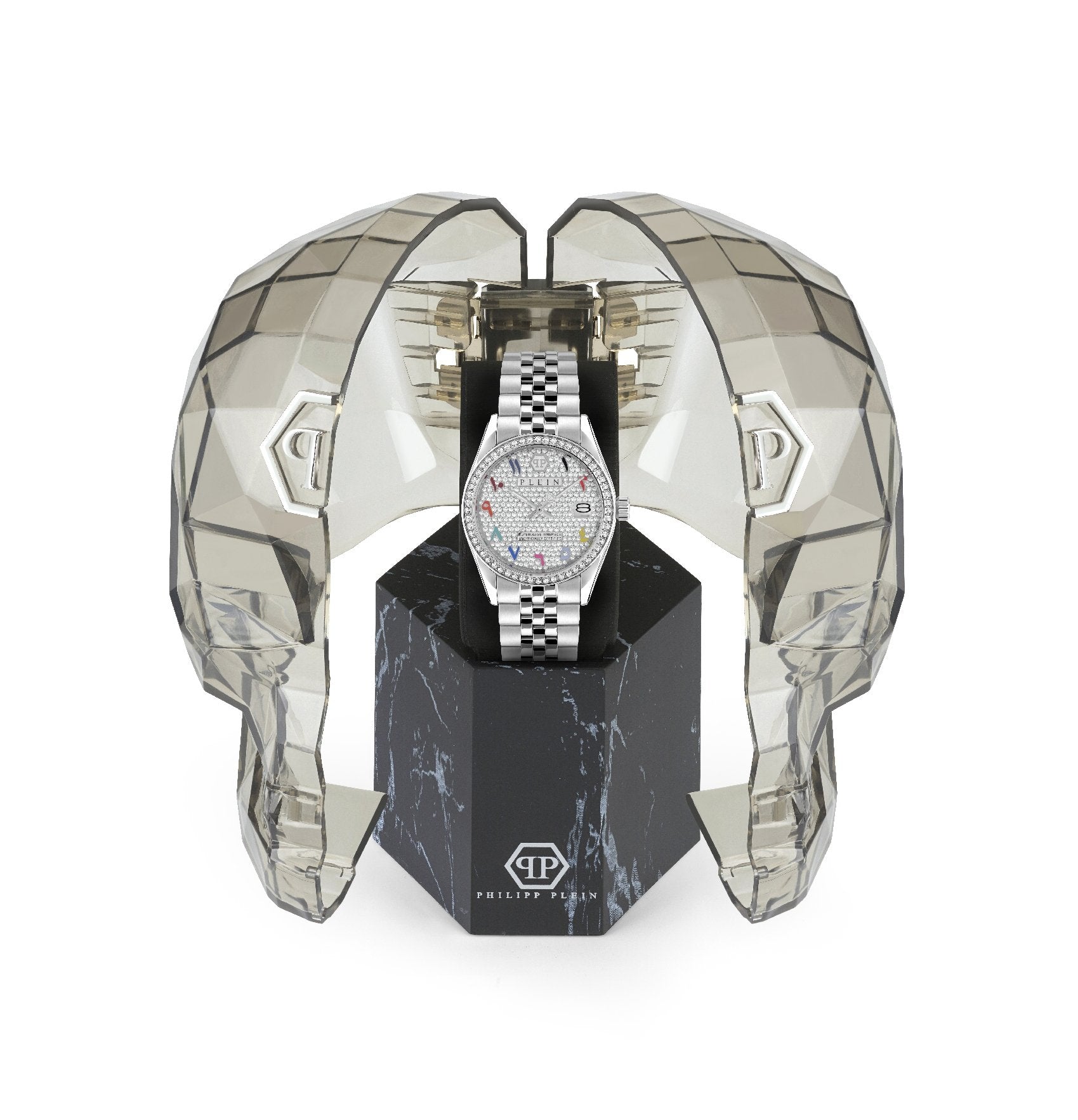 Philipp Plein Damenuhr Date Superlative Crystal