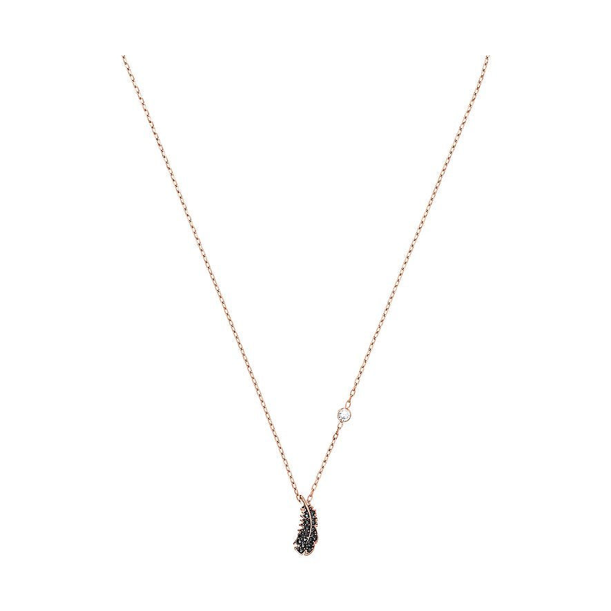 Swarovski Damen Halskette Naughty Feder Schwarz 5495292