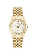 Swiss Alpine Military by Grovana Armbanduhr Damen Solaris Gold Perlmutt 7716.1213