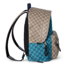 Gucci Rucksack Herren Match Medium GG Rucksack Hellblau Beige 856952 FAFL3 4542