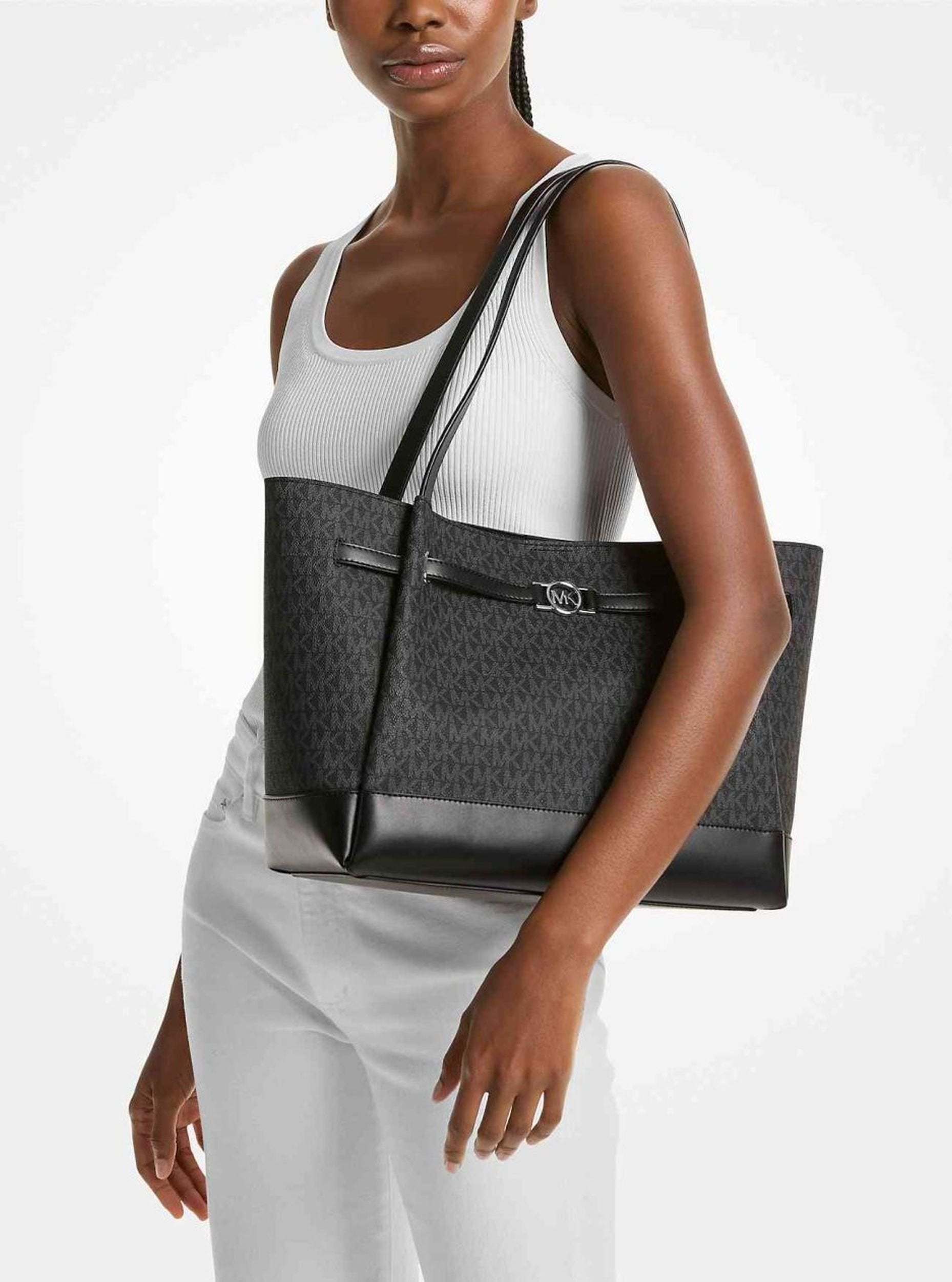Michael Kors Tote Damen Reed Large Signature Logo Tote Schwarz 35F4S6RT3B-BLACK-OS