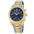 Salvatore Ferragamo Herrenuhr 1898 Chronograph Quarz Blau Zweifarbig 42 mm SFH600418