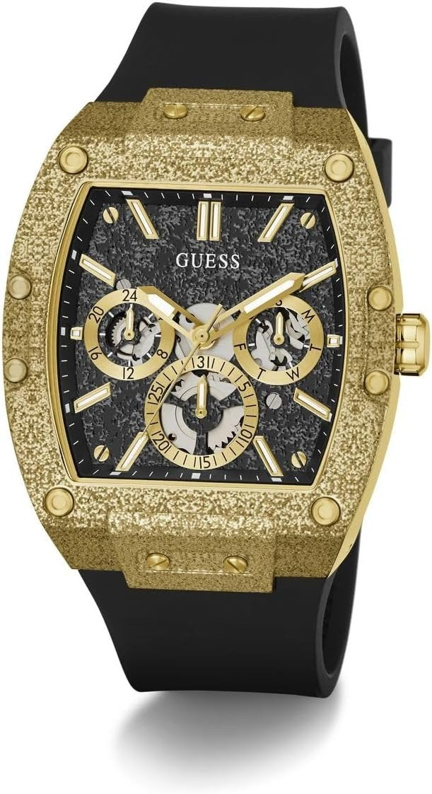 Guess Uhr Herren Phoenix Frost Gold Schwarz GW1149G2