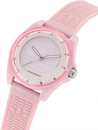 adidas Project Four SOLAR Unisex Armbanduhr, Solar-Dreizeigerwerk Analog, Kunststoff, 41 mm, Kunststoffarmband, Pink, 5 bar, Zifferblattfarbe: Weiß, AOST25531
