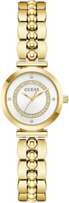 Guess Armbanduhr Damen Gold-Tone Beaded Analog Watch (Leena) Gold GW0994L2