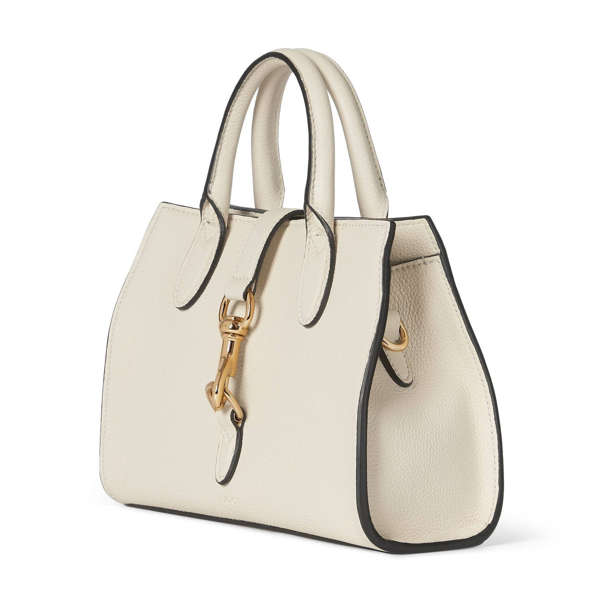 Gucci Handtasche Unisex Small Tote Bag mit Hakenverschluss Ivory Leder 795349-AZB0G9540