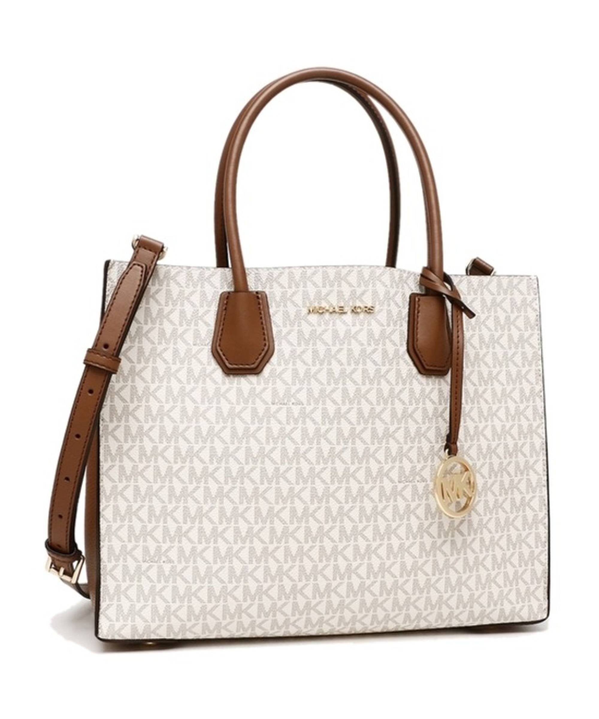 Michael Kors Tasche Damen Mercer Groß Logo Accordion Vanilla 35T2GM9S3B