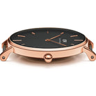 Daniel Wellington Analoguhr Damen Petite Sheffield Roségold Schwarz DW00100224