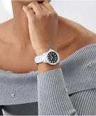 GUESS Uhr Damen Ladies Silver Tone Analog Watch Silber GW0948L1
