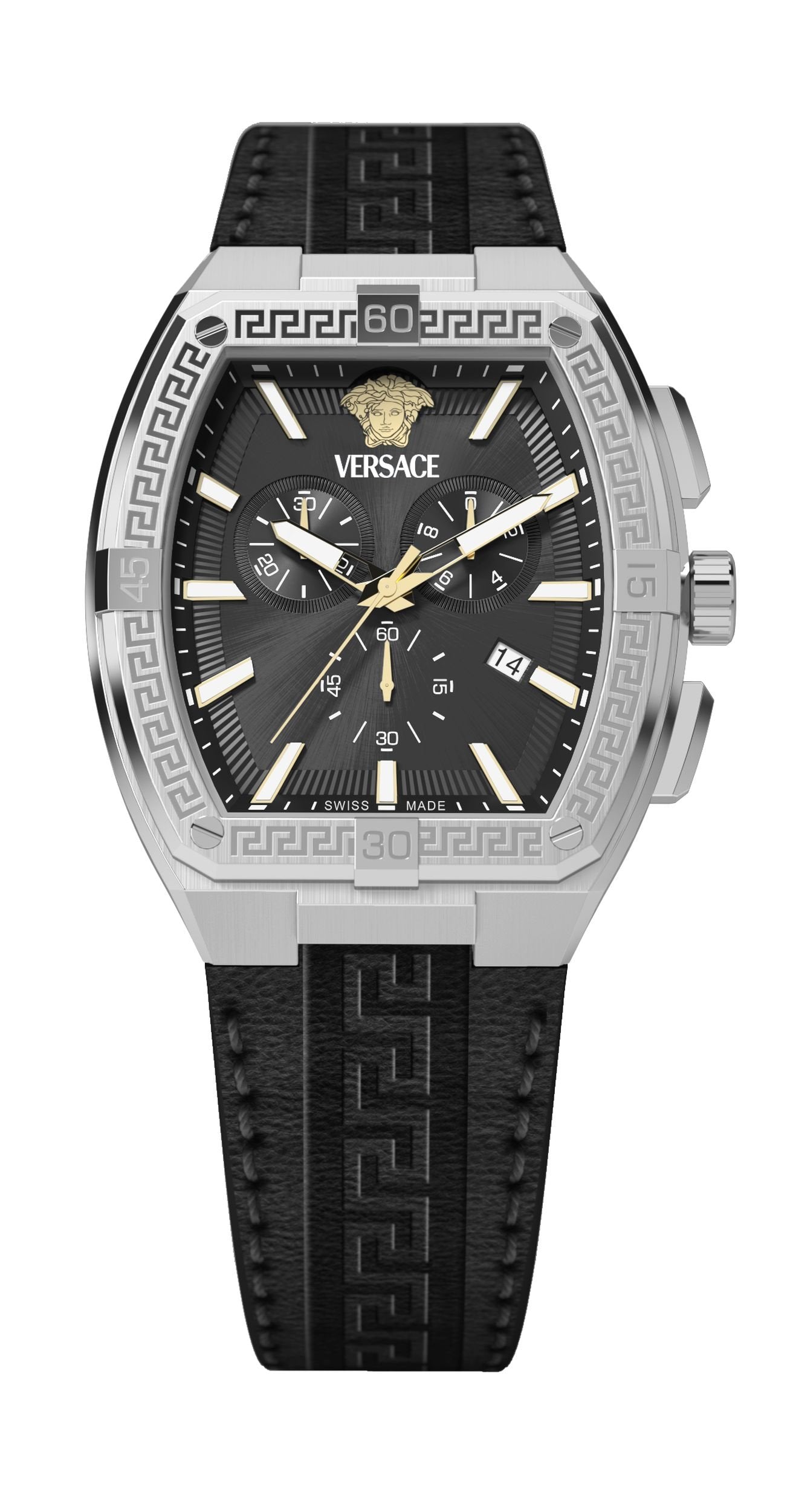 Versace Armbanduhr Herren Greca Sport Schwarz Silber VESP00124
