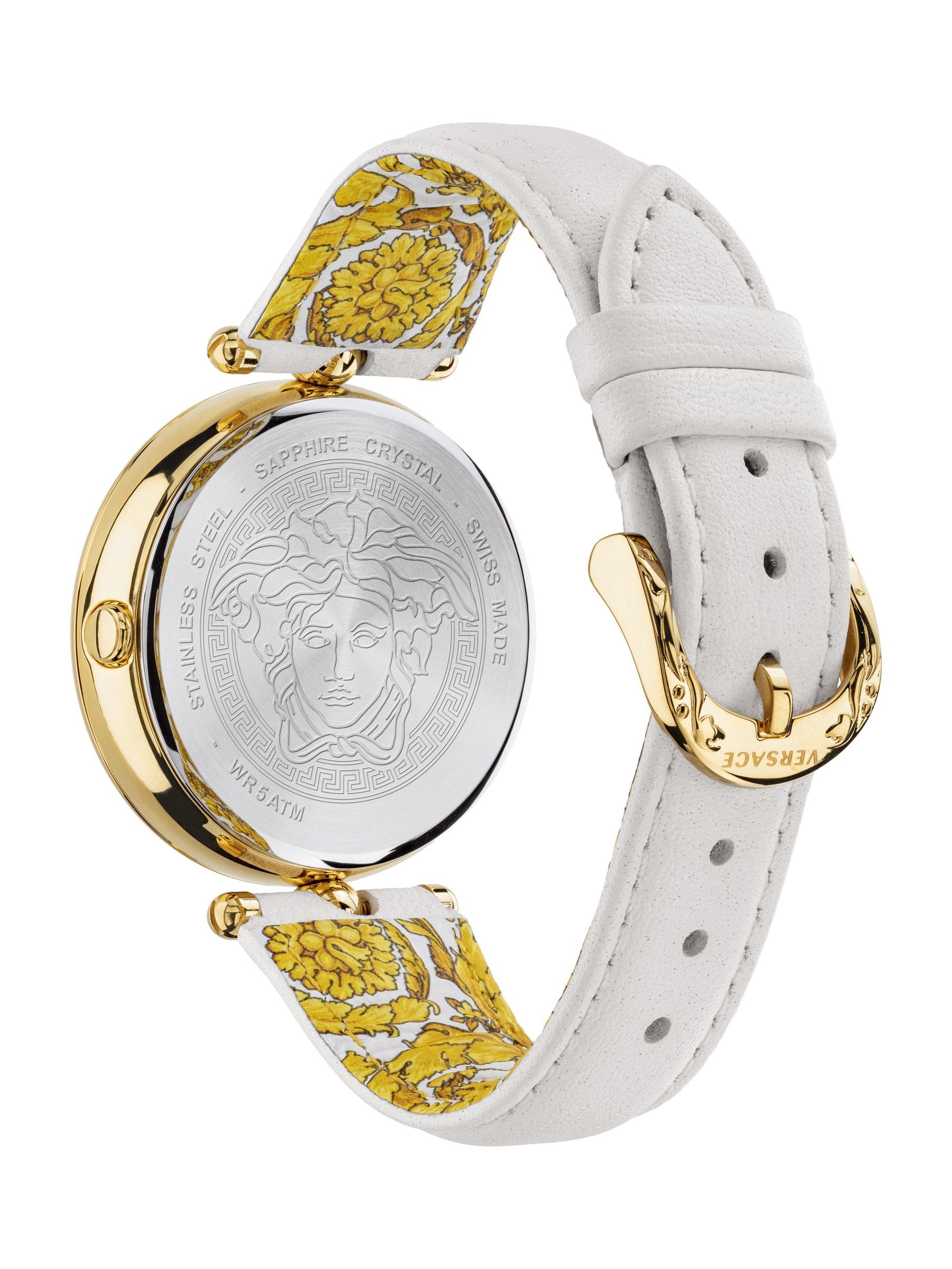 Versace Damen Armbanduhr  Palazzo Empire 39 mm Medusa auf dem Zifferblatt Armband Leder VECO01320