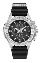 Philipp Plein Herrenuhr The $kull Chrono Schwarz/Silber PWWFA0125