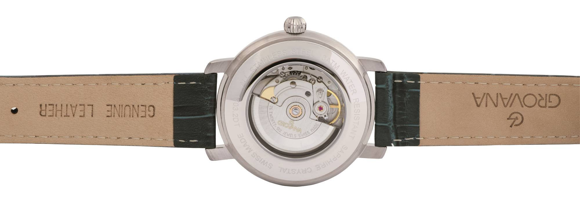 Grovana Armbanduhr Herren St Andrews Fairway Silber Grün 1703.2531