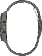GUESS Armbanduhr Herren Dark Silver-Tone and Green Analog Watch Gunmetal Grün GW0968G3