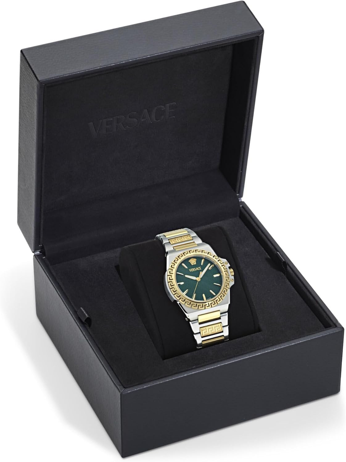 Versace Damen Analog Quarz Armbanduhr Greca Reaction