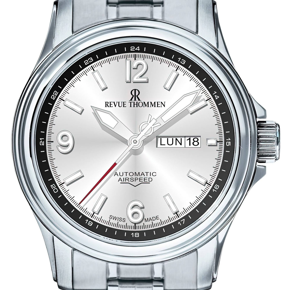 Revue Thommen Uhr Unisex Automatik 16040.2432 Silber XLarge High Tech