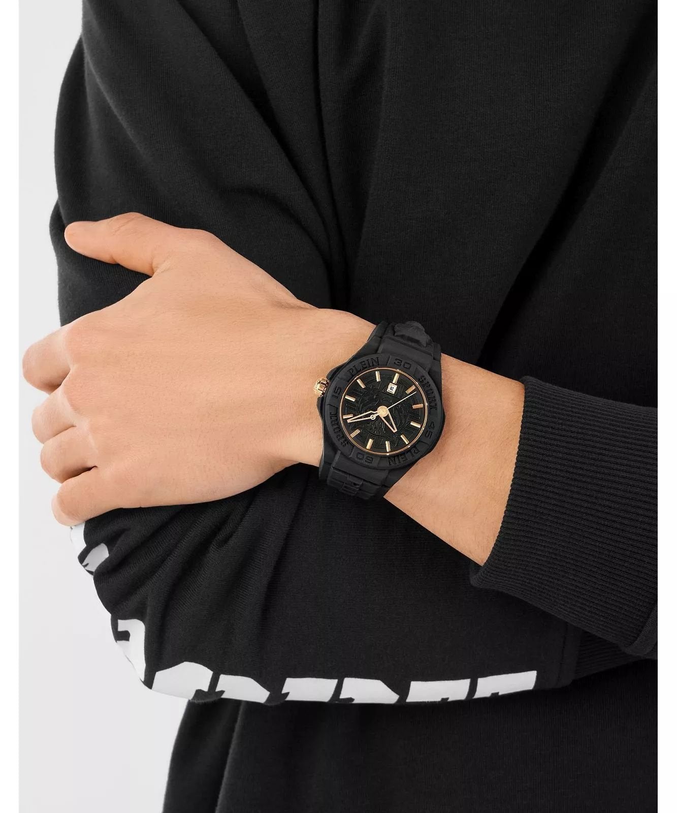 Philipp Plein Unisex Uhr New Fearless PSHDA0524 Schwarz Kunststoff 46 mm