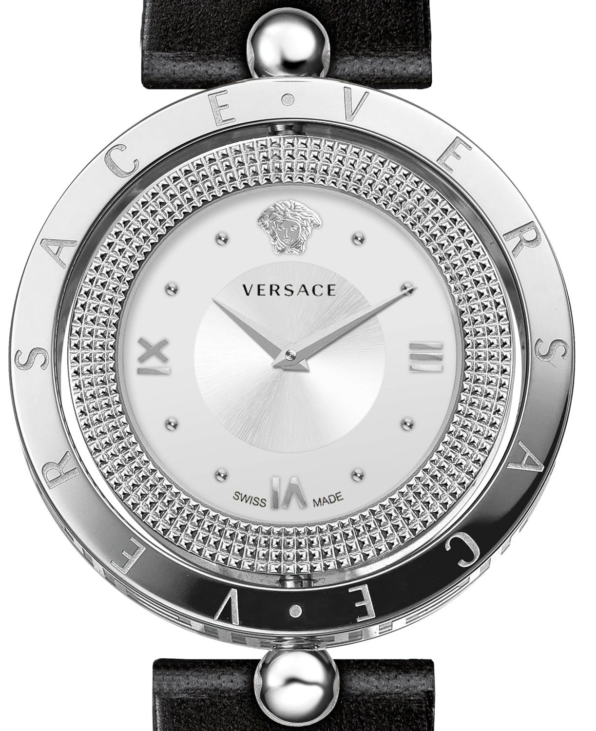 Versace Damen Armbanduhr Eon Silber Schwarz VE7901023