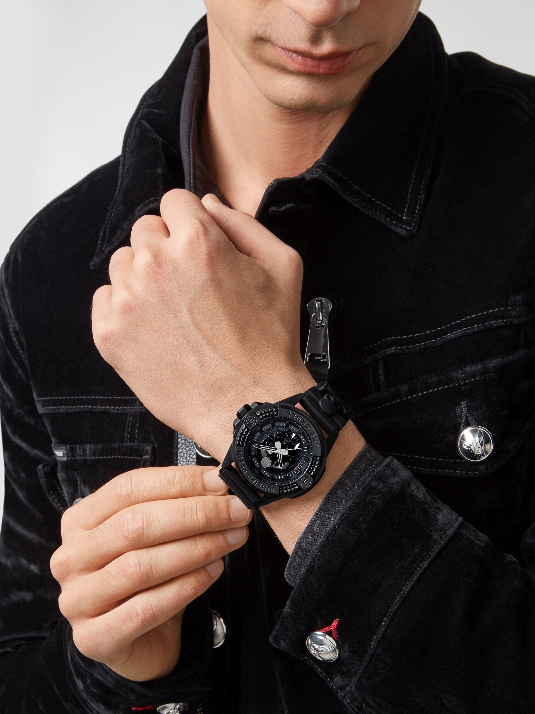 Philipp Plein Herrenuhr The $kull Titan Schwarz PWAAA0721