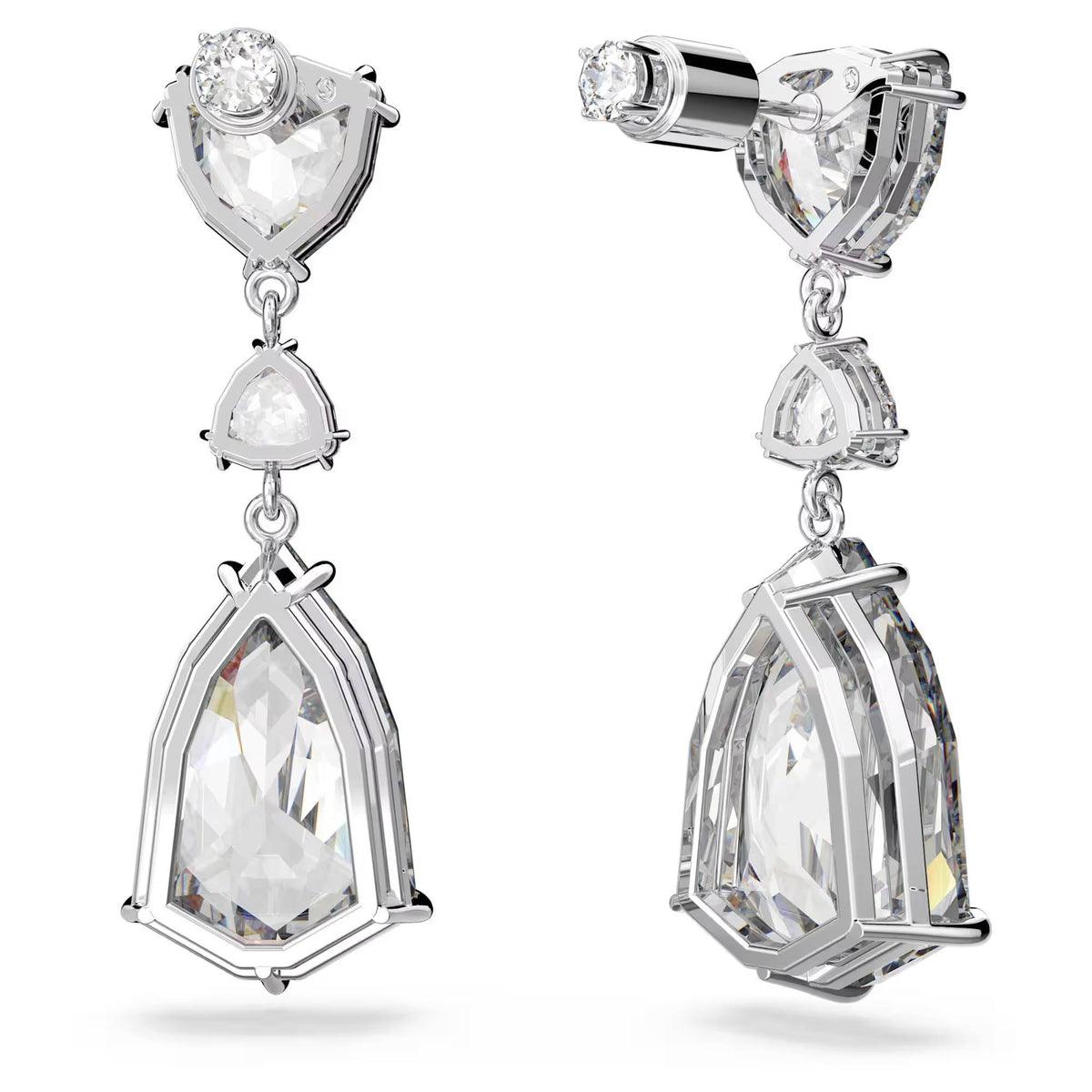 Swarovski Mesmera Drop-Ohrhänger für Damen, Weiß, Rhodiniert, Artikelnummer 5652038