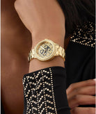 Guess Analoguhr Damen G Lace Goldfarben GW0944L2