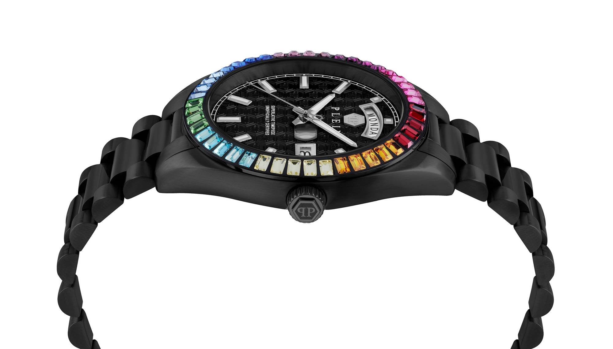 Philipp Plein Herrenuhr Date Superlative Rainbow