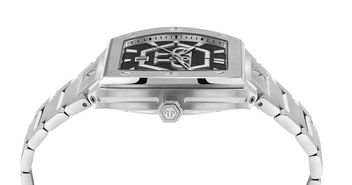 Philipp Plein Herrenuhr The Hexagon Phantom silber schwarz PWPUA0725