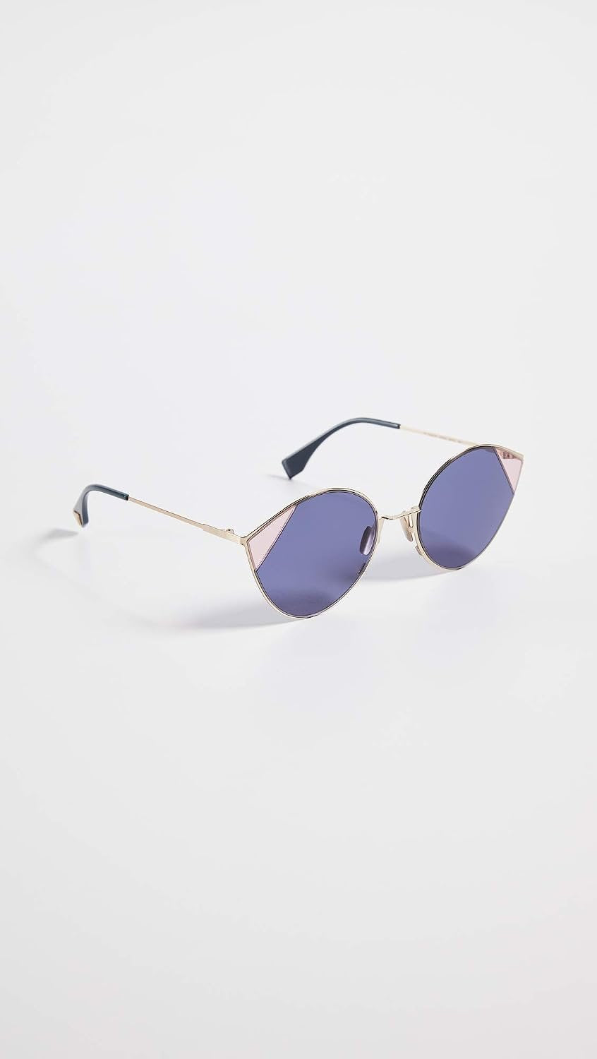 FENDI Damen FF 0341/S U1 Sonnenbrille, Gold Blau/Blau, One Size