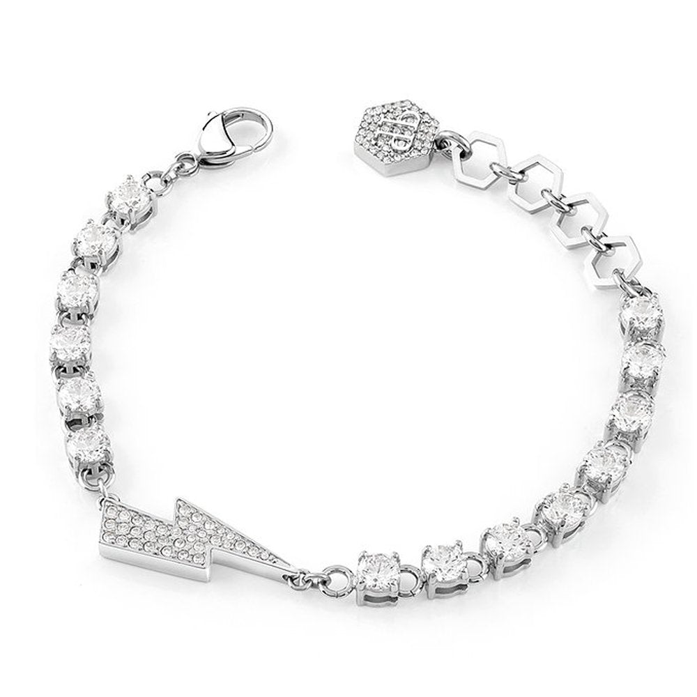 Philipp Plein Damen Armband THUNDER LADY Weiß, Silberfarben PJ7EA07BU