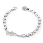 Philipp Plein Damen Armband THUNDER LADY Weiß, Silberfarben PJ7EA07BU