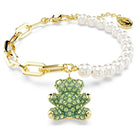 Swarovski Schmuck Armband Unisex Teddy Bracelet Crystal Pearl Bear Grün Goldfarben 5669167