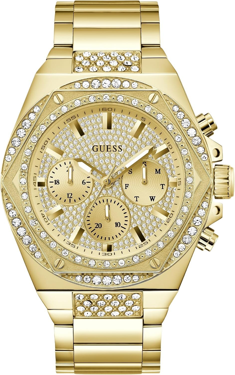 Guess Armbanduhr Herren Multifunktion FURY Gold GW0899G2